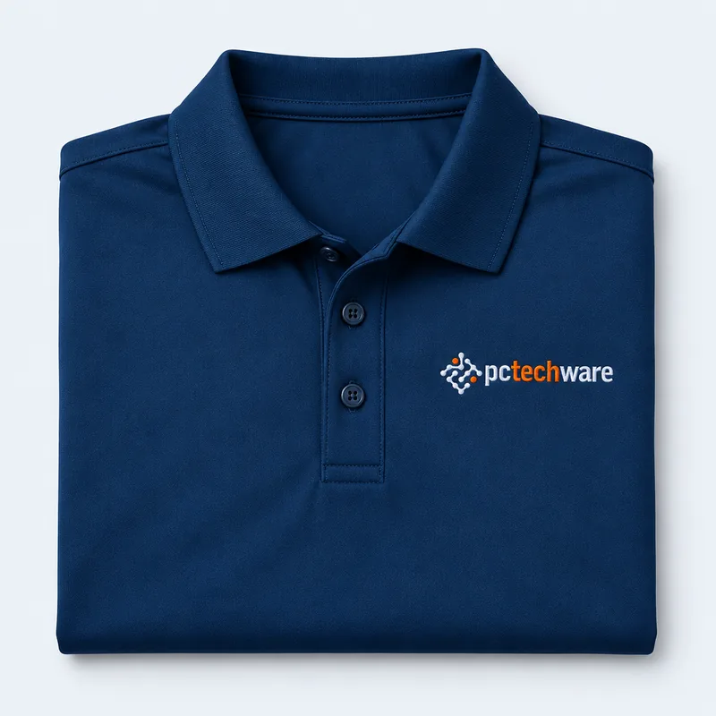 Navy PC Techware golf polo